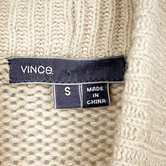 Vince Tan Wool & Yak Blend waterfall Open Cardigan Small - Picture 7 of 9